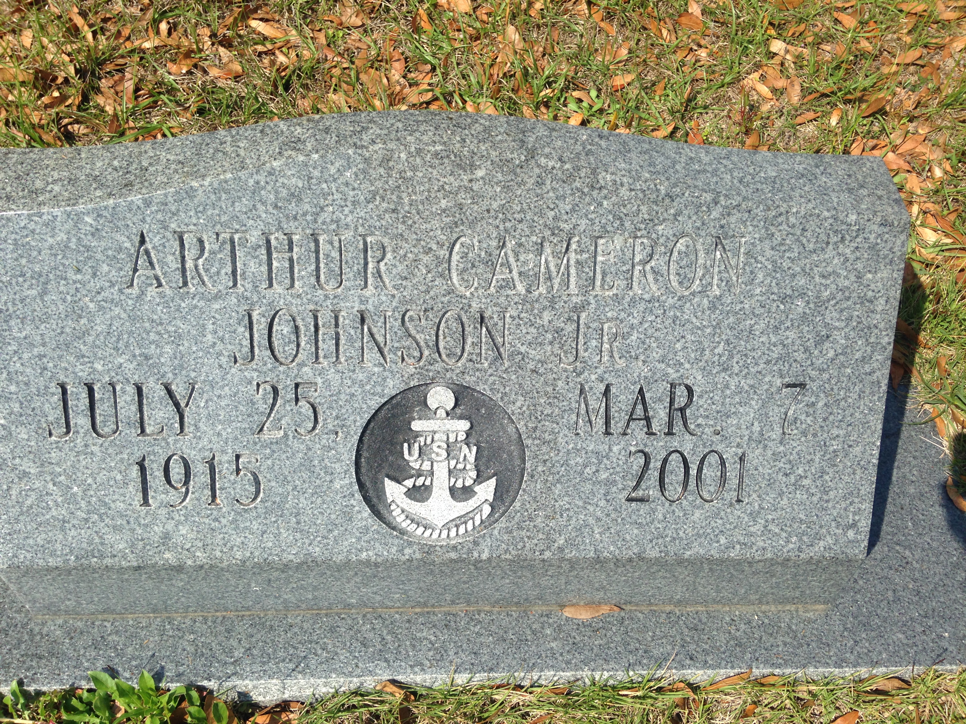 Arthur Cameron   Jr. Johnson